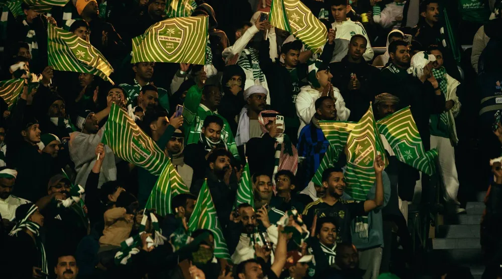 جماهير الأهلي واصلت الاحتفال رغم العطل الكهربائي (موقع الأهلي)