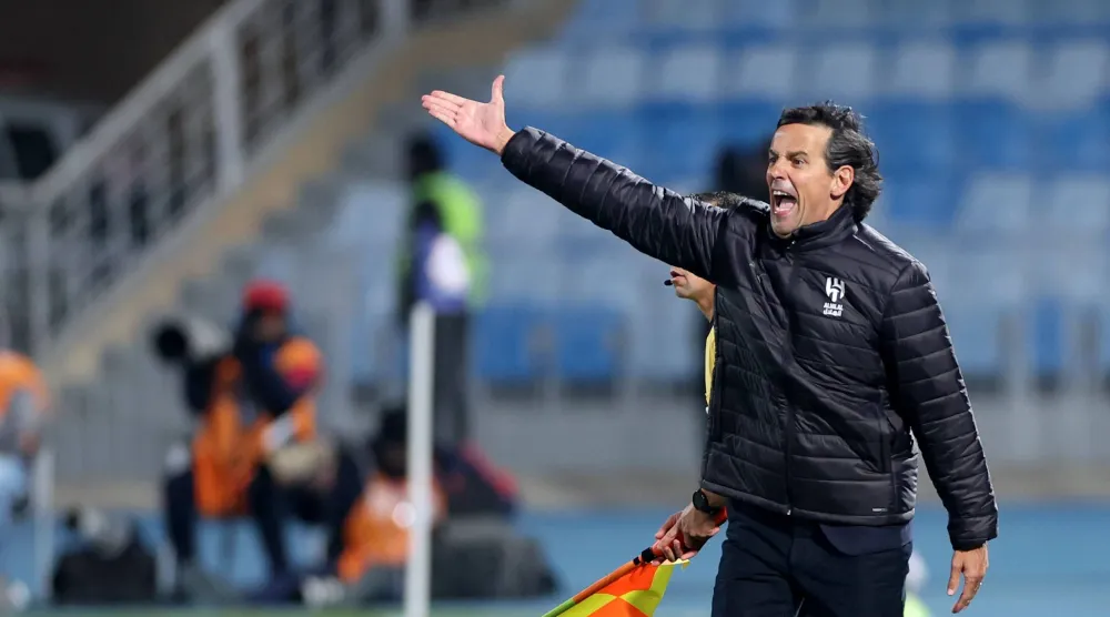  الإيطالي سيموني إنزاغي المدير الفني لفريق الهلال (تصوير: مشعل القدير) 