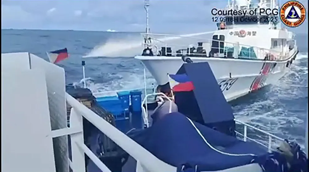 تشهد مياه بحر الصين الجنوبي حوادث متكررة بين الصين والفلبين (أ.ف.ب)