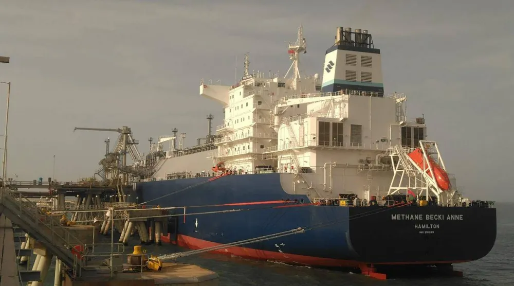 الناقلة «METHANE BECKI ANNE» والمتجهة إلى أحد مواني تركيا من مصر (وزارة البترول المصرية)
