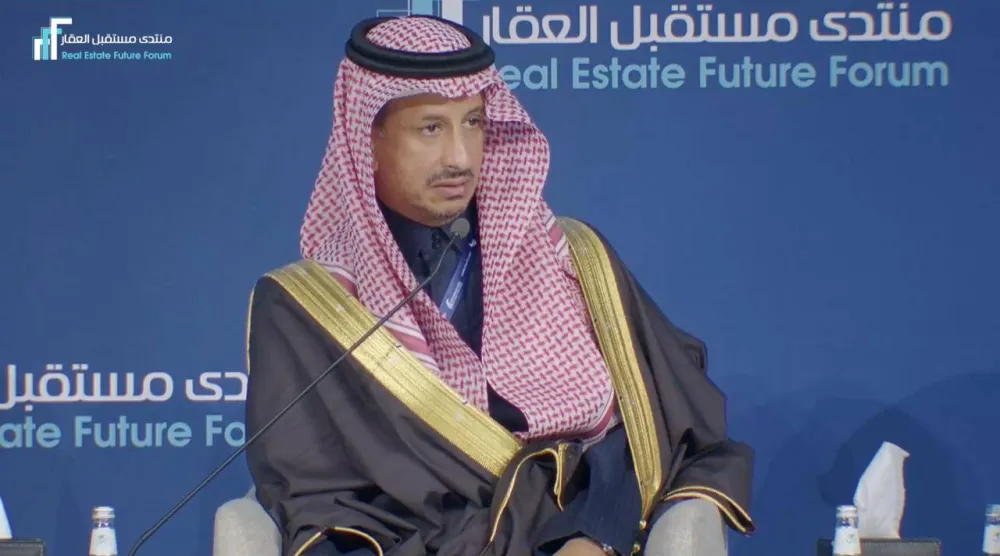 وزير السياحة السعودي أحمد الخطيب يتحدث في منتدى «مستقبل العقار 2026» بالرياض (الشرق الأوسط)