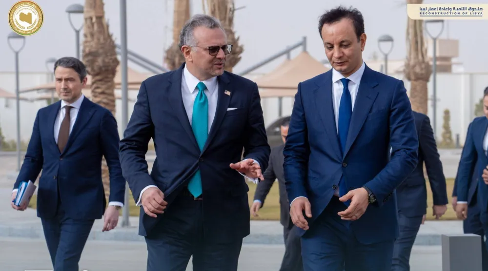 بلقاسم حفتر وبولس في بنغازي (صندوق التنمية الليبي)