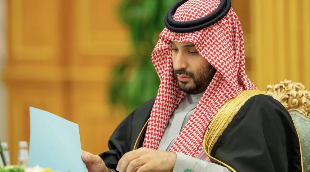 الأمير محمد بن سلمان ولي العهد رئيس مجلس الوزراء لدى ترؤسه جلسة المجلس التي عُقدت في الرياض الثلاثاء (واس)