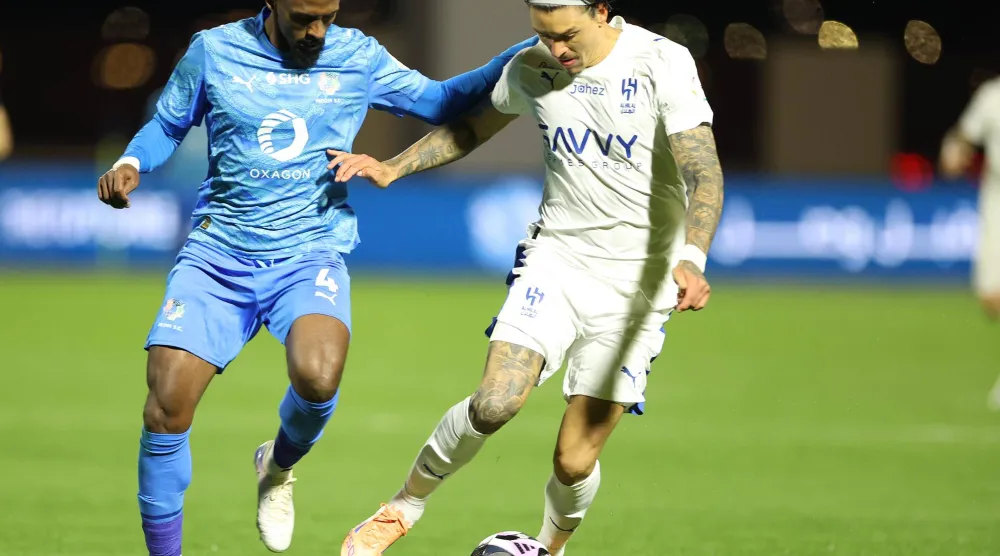 الهلاليون مازالوا ينتظرون الكثير من الأورغوياني نونيز (تصوير: عدنان مهدلي)