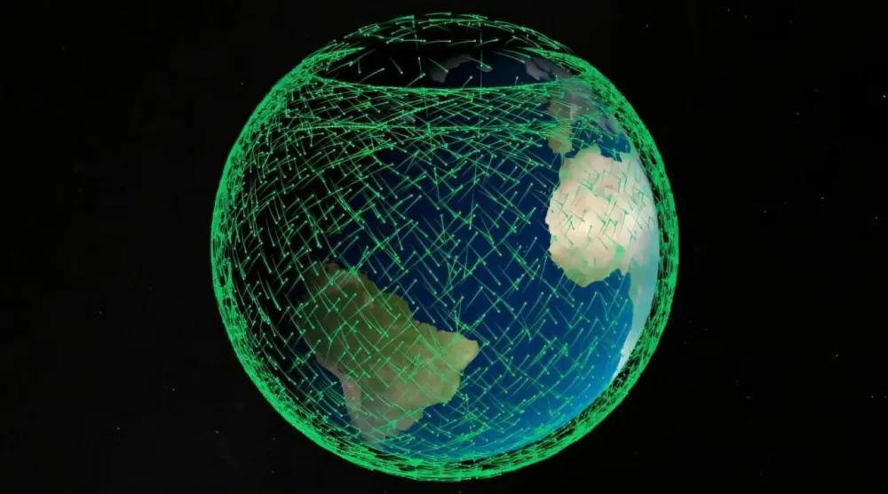 Starlink uydularının güzergahları (NASA Bilimsel Görselleştirme Stüdyosu)