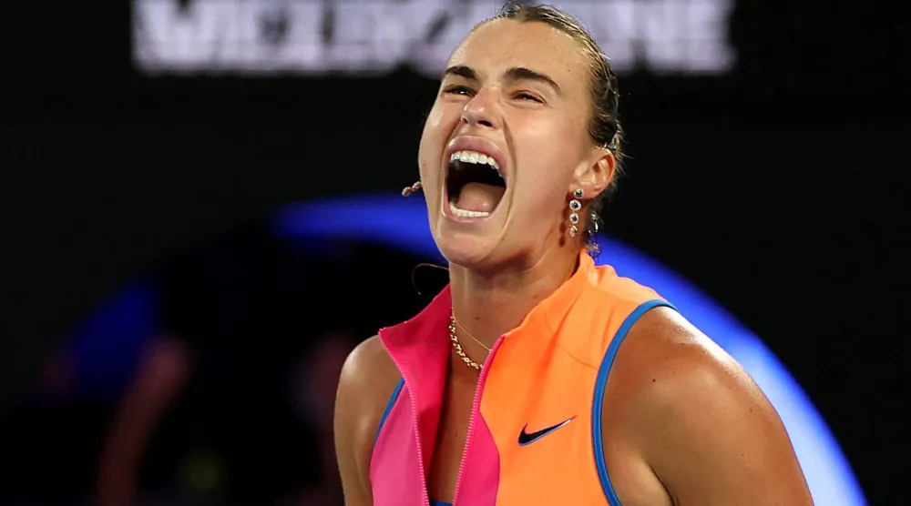 النجمة البيلاروسية قالت إنها لن توقف صرخاتها (رويترز)