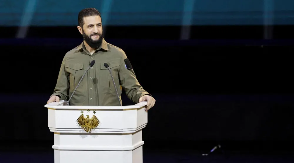 Ahmed Şara'nın geçen hafta yayımladığı kararnameyle Kürtçe ulusal dil, Nevruz da resmi tatil kabul edilmişti (Reuters)