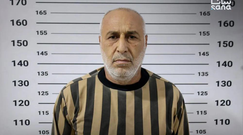 علي عزيز صبيرة أحد أبرز متزعمي الخلايا المتورطة في عمليات إرهابية باللاذقية (سانا)