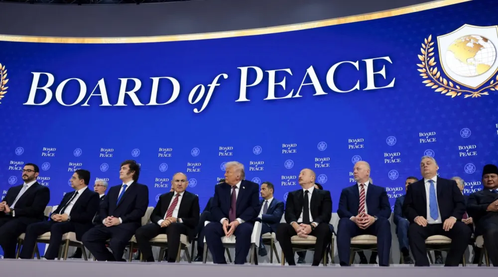 Birleşmiş Milletler'e alternatif oluşturmayı amaçlayan Barış Kurulu'nun açılışında en az 18 ülke sahnede temsil edildi (Reuters)