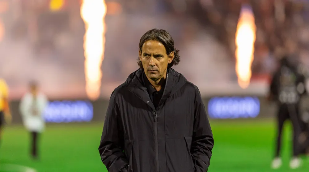 الإيطالي سيموني إنزاغي مدرب فريق الهلال (تصوير: عيسى الدبيسي) 