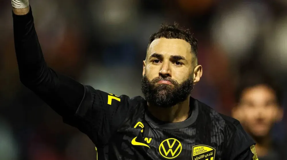 النجم الفرنسي كريم بنزيمة (نادي الاتحاد)