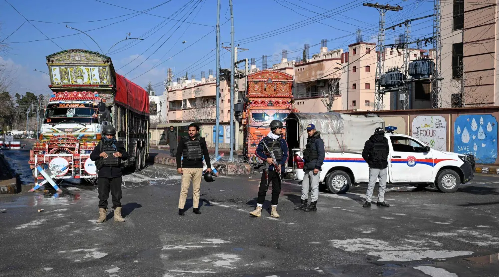 قوات أمن باكستانية موجودة في إقليم بلوشستان (أ.ف.ب)