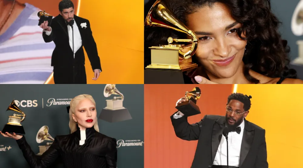 أبرز المغنّين الفائزين بجوائز حفل غرامي الـ68 (إ.ب.أ/ أ.ب)