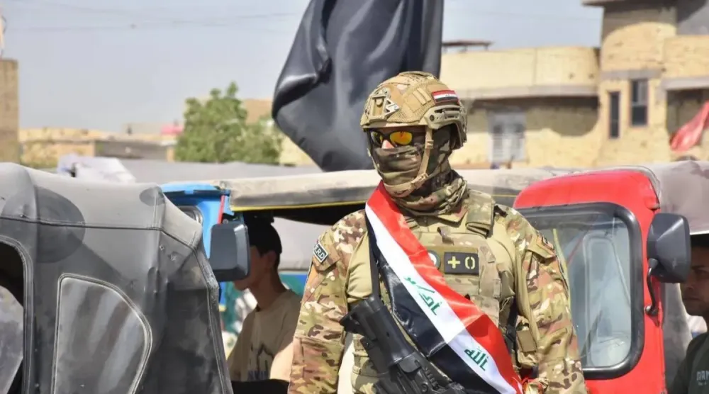 Irak İçişleri Bakanlığı'na bağlı bir güvenlik görevlisi