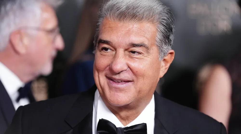 خوان لابورتا رئيس نادي برشلونة (د.ب.أ)