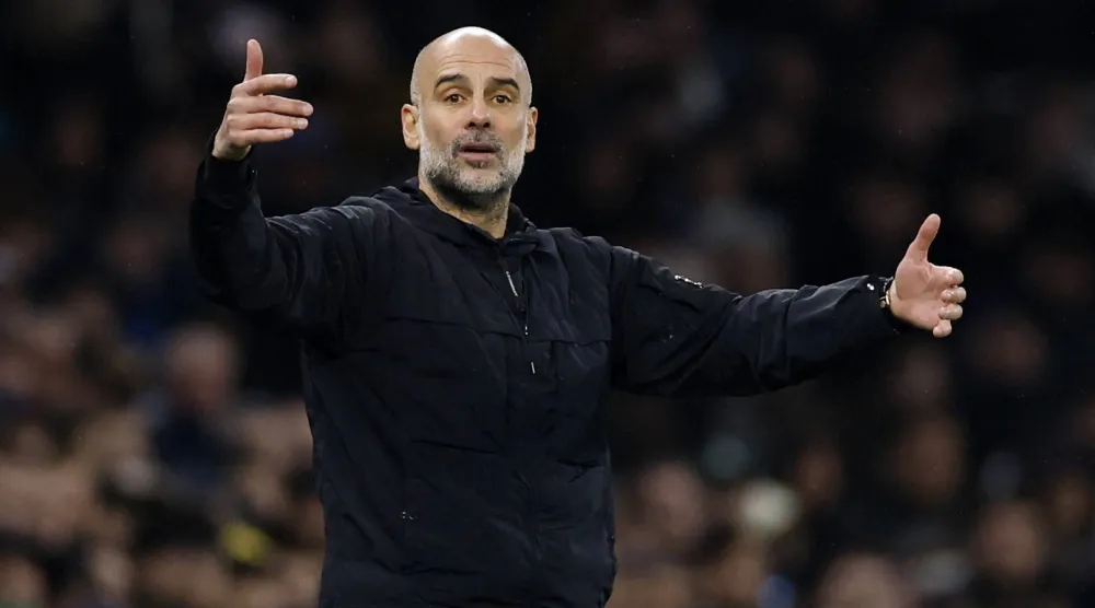 الإسباني بيب غوارديولا مدرب مانشستر سيتي (رويترز)