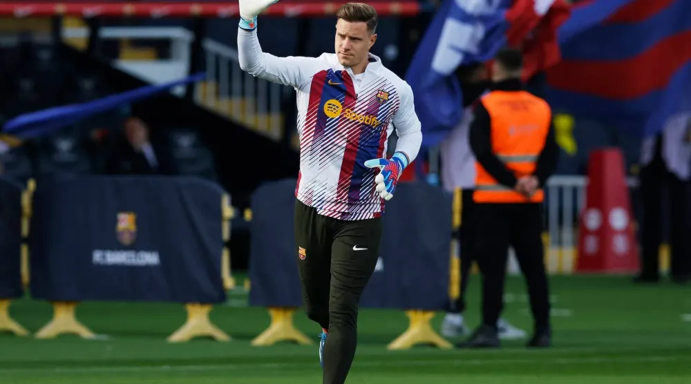 حارس المرمى الدولي الألماني مارك أندريه تير شتيغن (رويترز)