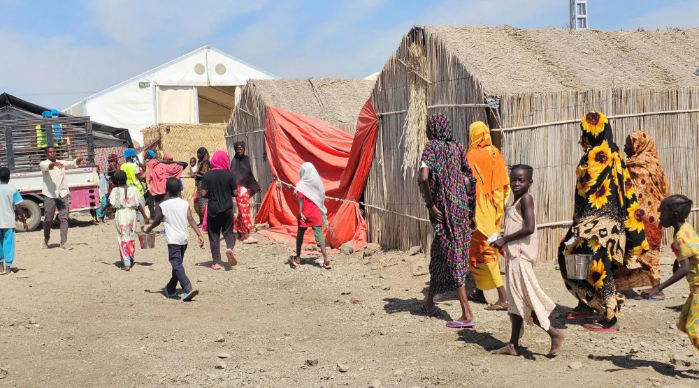 نازحون سودانيون في مخيم «أبو النجا» بولاية القضارف 6 فبراير 2026 (أ.ف.ب)
