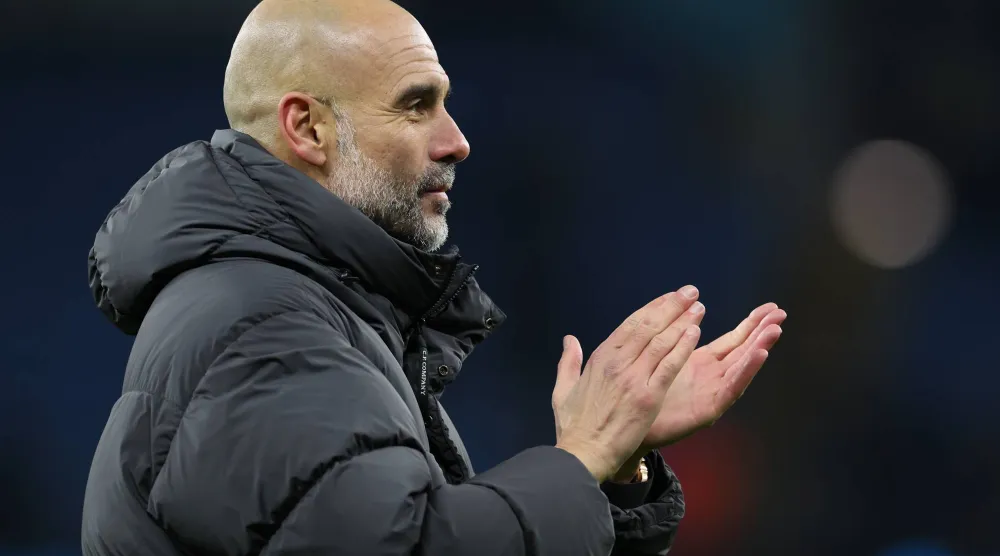 جوسيب غوارديولا المدير الفني لفريق مانشستر سيتي الإنجليزي (إ.ب.أ)