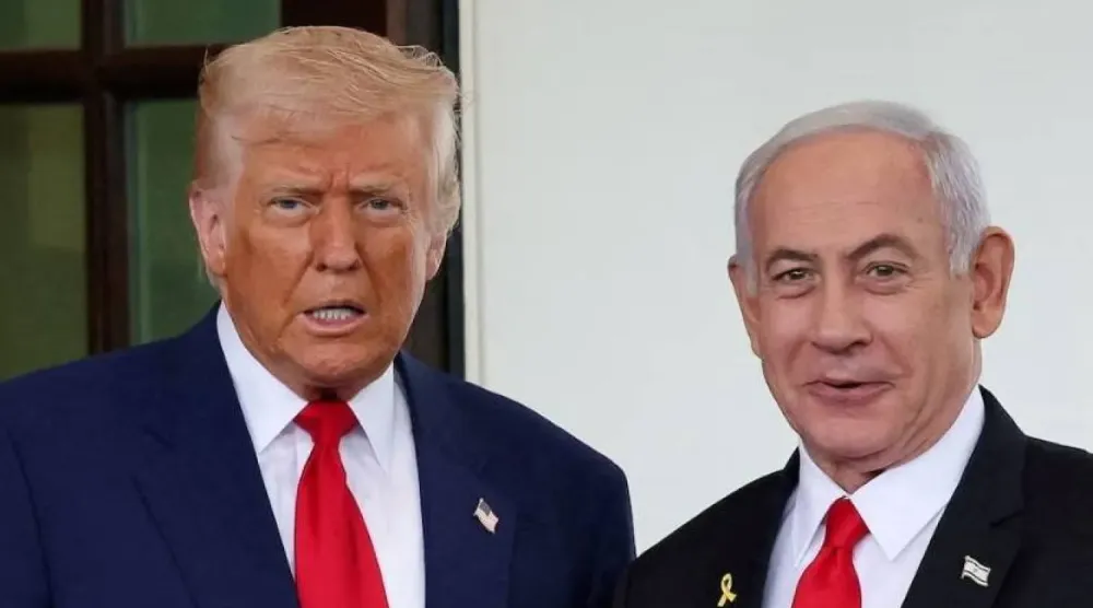 Trump ve Netanyahu'nun Washington'da gerçekleşen daha önceki bir görüşmeden (Reuters)