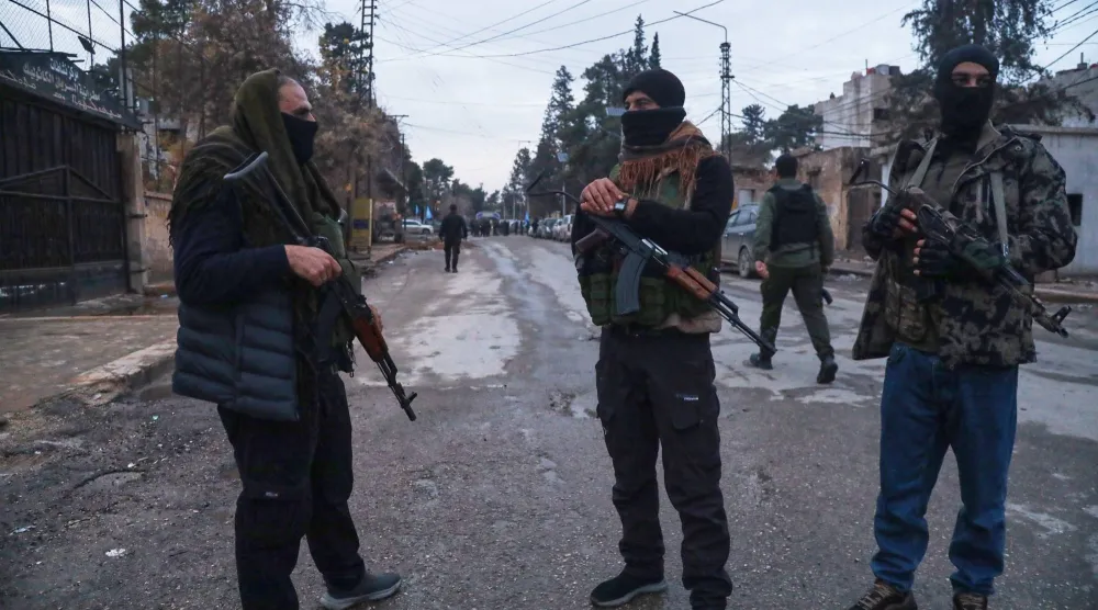 عناصر من «قسد» في القامشلي (أ.ب)