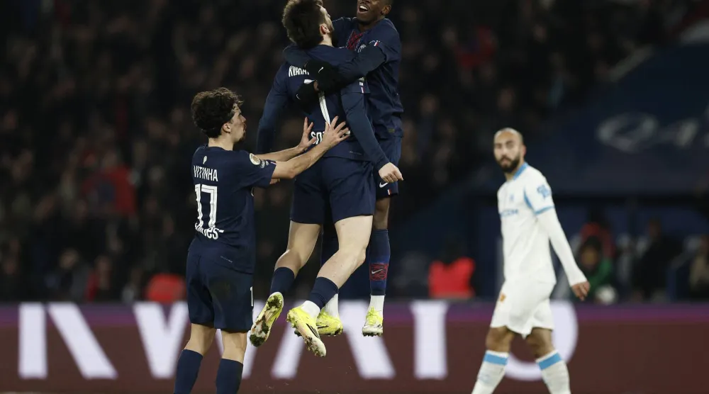 فرحة باريس سان جيرمان تكررت خمس مرات أمام مرسيليا (رويترز)