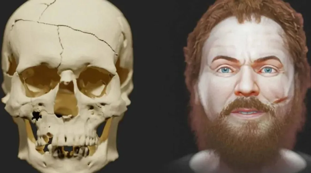 رؤية ملامح وجه المتوفى بعدما أعاد العلماء بناء صورته (فريق الآثار الكرواتي)