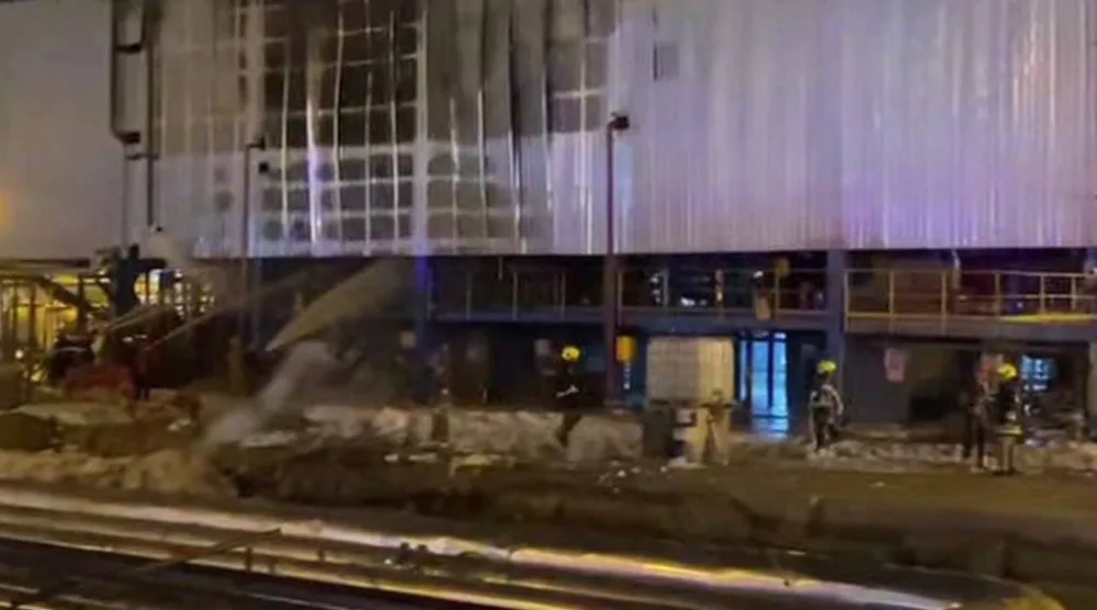 صورة لعملية إطفاء الحريق نشرتها وكالة الأنباء العراقية (واع)