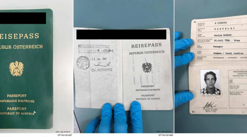 صور من وثائق قضية جيفري إبستين التي نشرتها وزارة العدل الأميركية (أ.ف.ب)