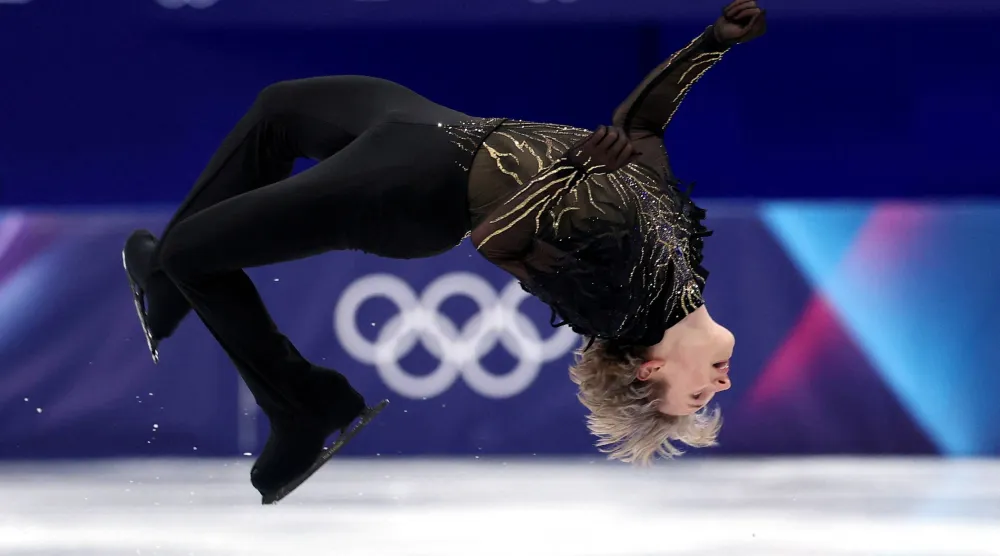 Milano Cortina 2026 Olympics - Figure Skating - Team Event - Men Single Skating - Free Skating - Milano Ice Skating Arena, Milan, Italy - February 08, 2026. Ilia Malinin of United States performs during the men's single free skating. (Reuters)