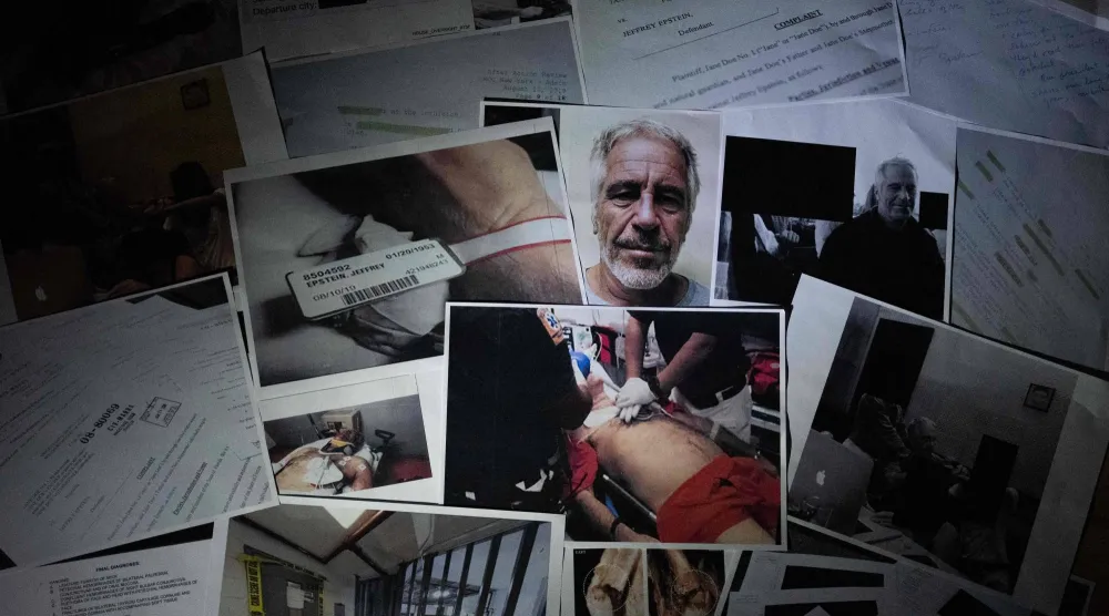 صور غير مؤرخة قدمتها وزارة العدل الأميركية جزءاً من ملفات جيفري إبستين (أ.ف.ب)