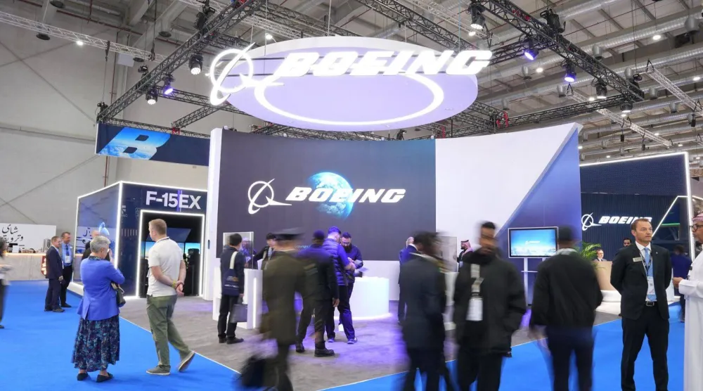مشاركة شركة «بوينغ» في معرض الدفاع العالمي بالعاصمة السعودية الرياض (الشرق الأوسط)