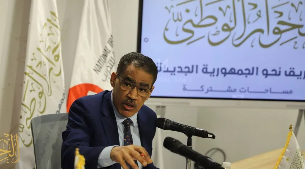 ضياء رشوان وزير الدولة للإعلام في التشكيل الحكومي الجديد خلال إحدى جلسات «الحوار الوطني» (صفحة الحوار الوطني - فيسبوك)