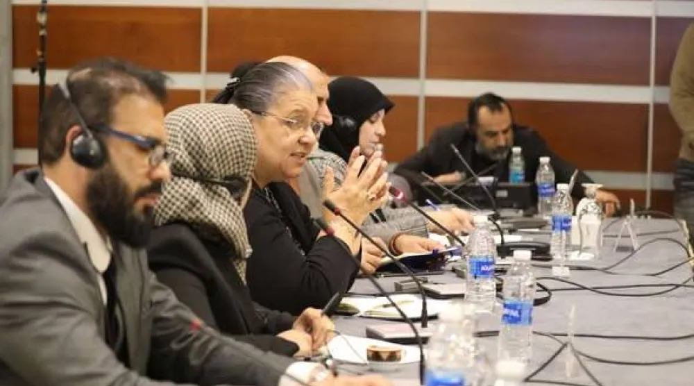 المبعوثة الأممية هانا تيتيه خلال إحدى جلسات الحوار المهيكل (البعثة الأممية)