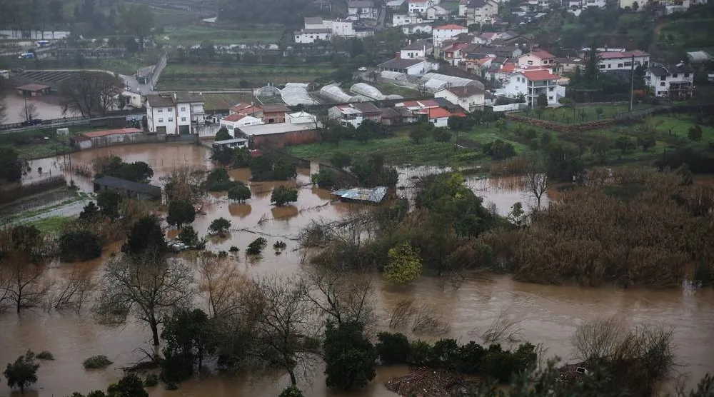  A flooded area in Ceira, Coimbra, Portugal, February 11, 2026. (Reuters)