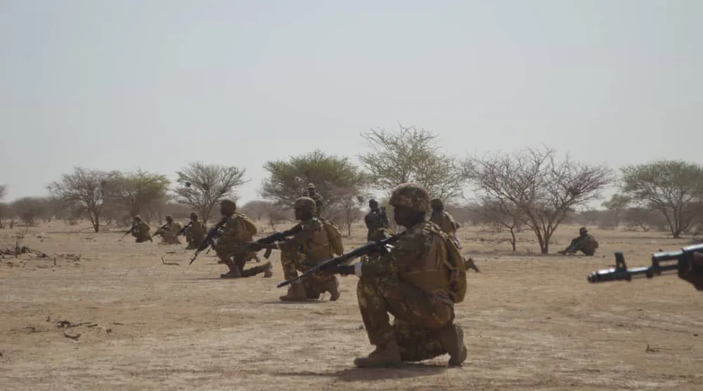 جيش النيجر خلال مناورات جنوب شرقي البلاد (الجيش النيجري)
