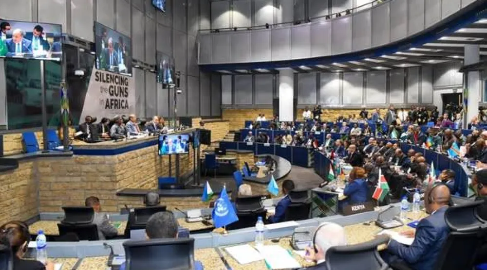 جانب من جلسة «مجلس السلم والأمن الوزارية» حول تطورات الأوضاع في الصومال والسودان يوم 12 فبراير 2026 (الخارجية المصرية)