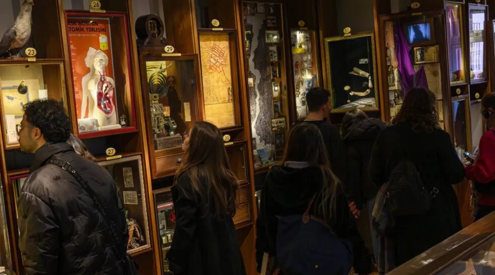 Pamuk brought his bestselling novel to life in a red-painted house in Istanbul. Yasin AKGUL / AFP
