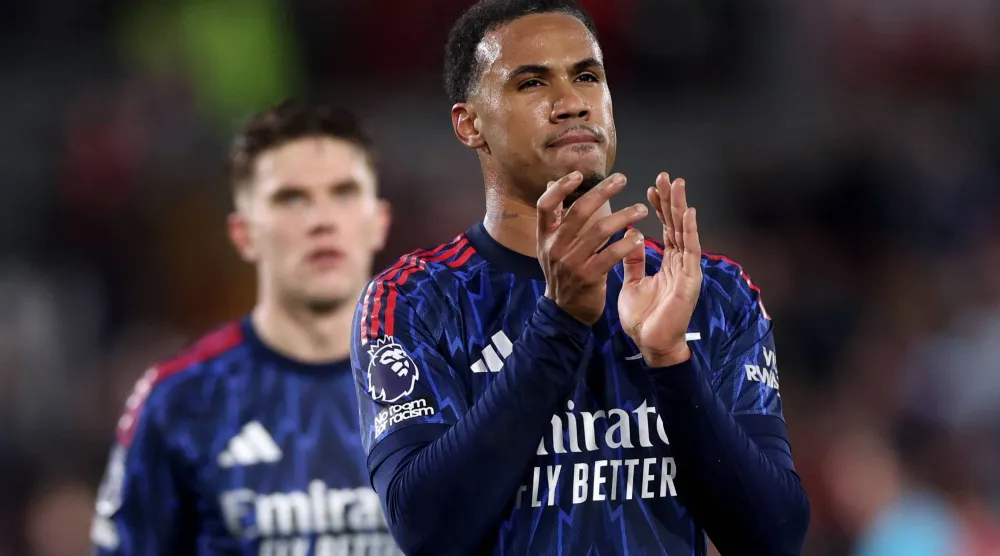 غابرييل مدافع آرسنال (رويترز)