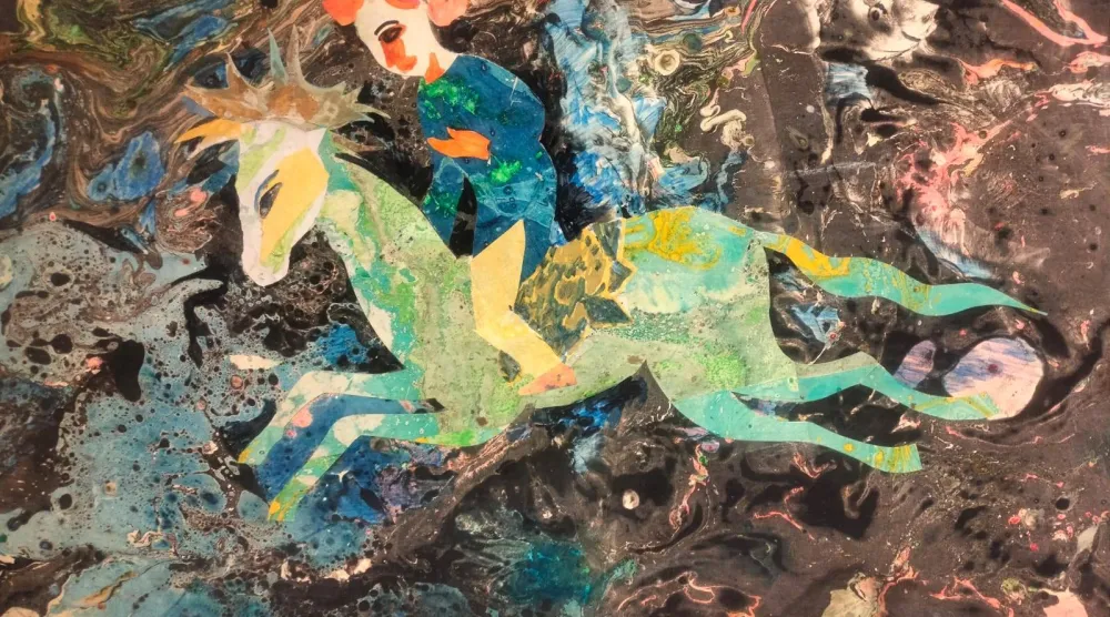 الرسم على الماء تقنية فنية قديمة يستعيدها محمد عبلة (الشرق الأوسط)