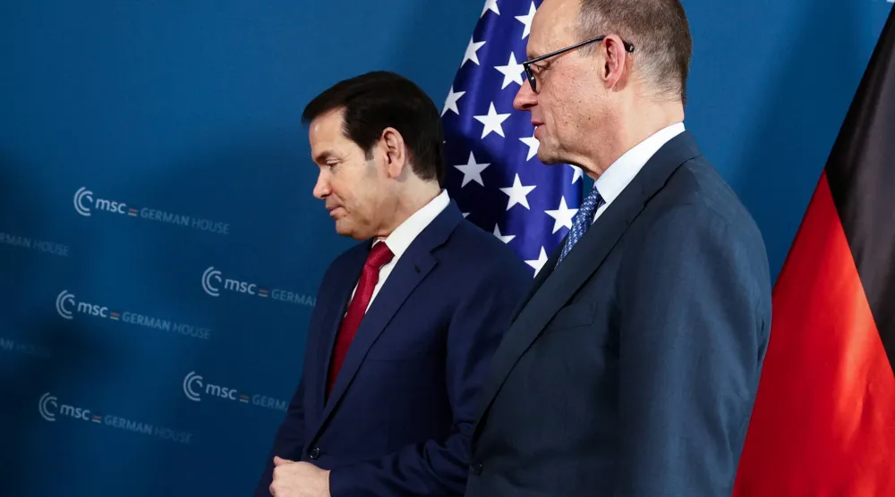 فريدريش ميرتس وماركو روبيو (رويترز)