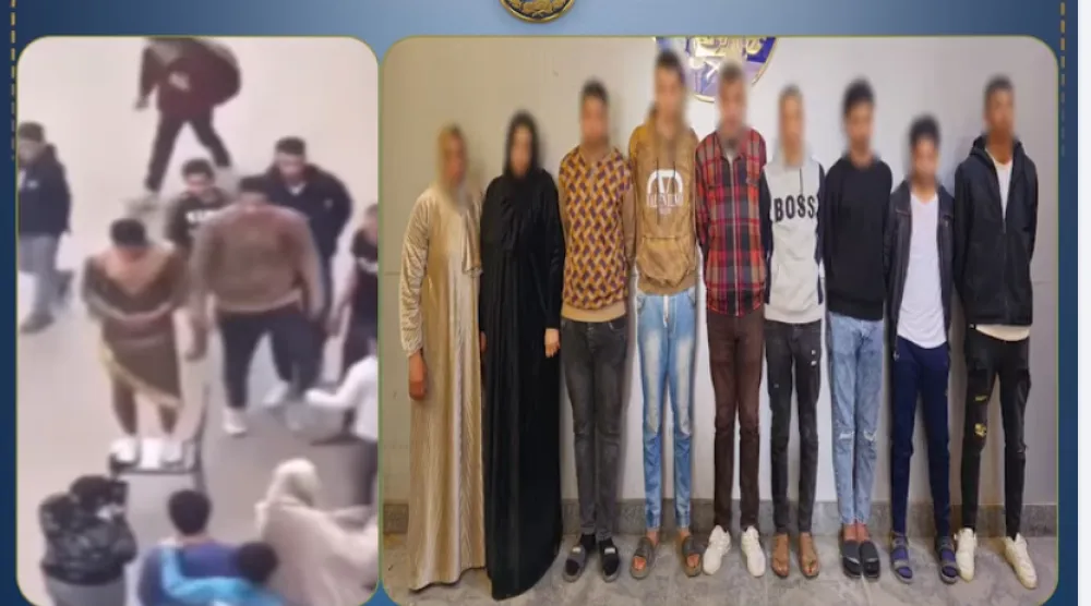 توقيف المتهمين بالاعتداء على عامل في القليوبية (وزارة الداخلية المصرية)