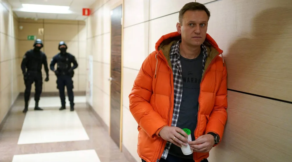 زعيم المعارضة الروسية السابق أليكسي نافالني يوم 26 ديسمبر 2019 (أ.ف.ب)