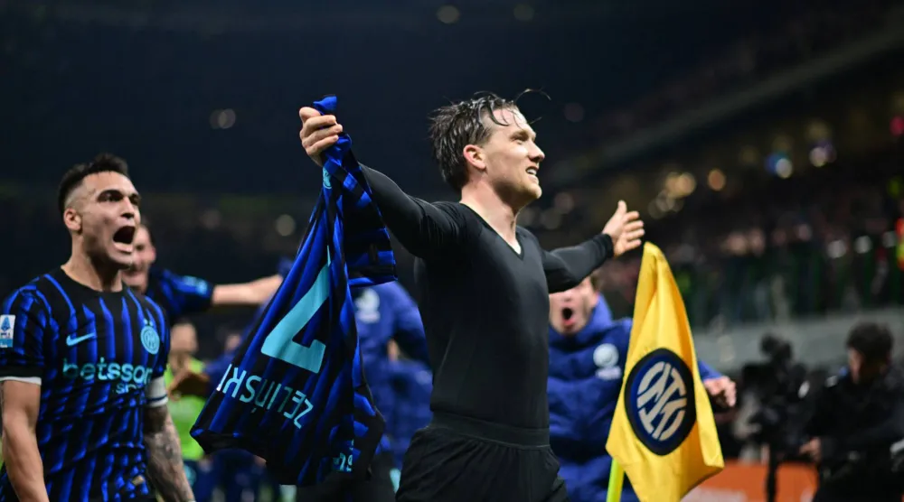 زيلنسكي سجل هدف الفوز للأنتر (رويترز)