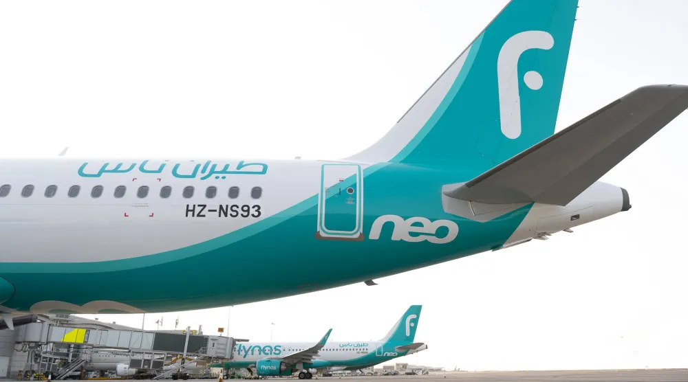 إحدى طائرات شركة «طيران ناس» السعودية (الشرق الأوسط)