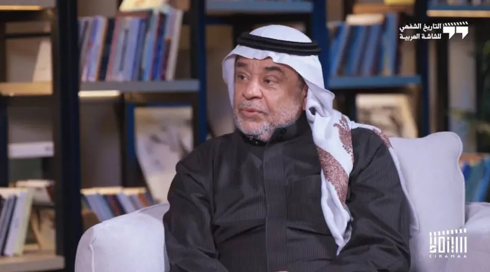 الممثل السعودي راشد الشمراني في أول حلقة من البرنامج (هيئة الأفلام)