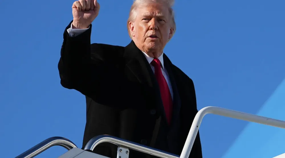 ABD Başkanı Donald Trump’ın geçen cuma günü Florida’ya hareketi öncesinde (AP)