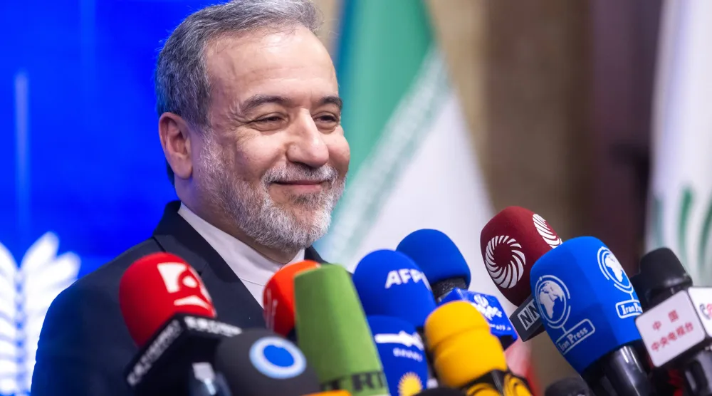 08 February 2026, Iran, Teheran: Iranian Foreign Minister Abbas Araghchi speaks during his weekly press conference in Tehran. Photo: Foad Ashtari/SOPA Images via ZUMA Press Wire/dpa