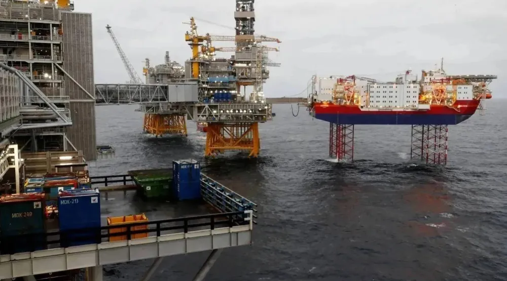 منصة غاز تابعة لشركة «إكوينور» في بحر الشمال بالنرويج (رويترز)