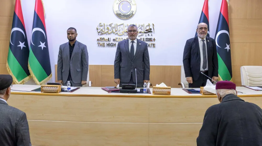 صورة وزعها المجلس الأعلى للدولة لجلسته الأحد